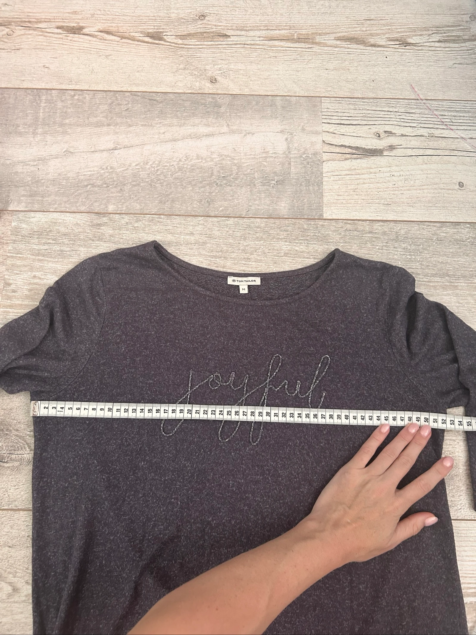 Tom Tailor T-shirt Longsleeve Dark Grey Melange joyful – Size M – photo 10